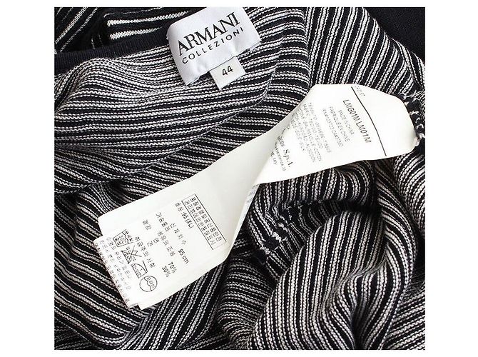 Gestreifter Cardigan Armani Collezioni Schwarz - Ansicht 3