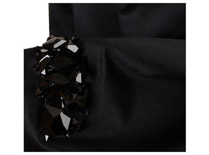 Jil Sander Giacca corta in seta nera con perline Nero - vista 6