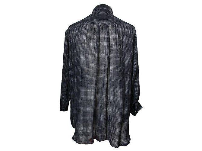 Camicia da uomo a quadri neri Armani Collegioni Nero - vista 2