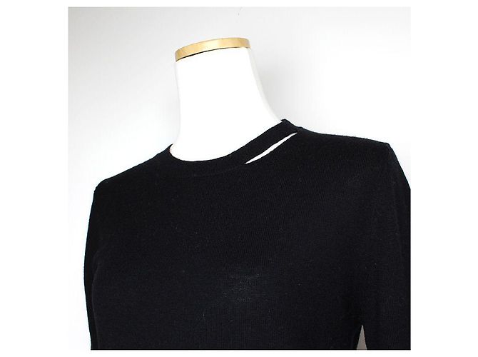 Zadig & Voltaire Schwarzes Strickoberteil aus Wolle und Kaschmir mit Pailletten von Zadig Voltaire - Ansicht 4