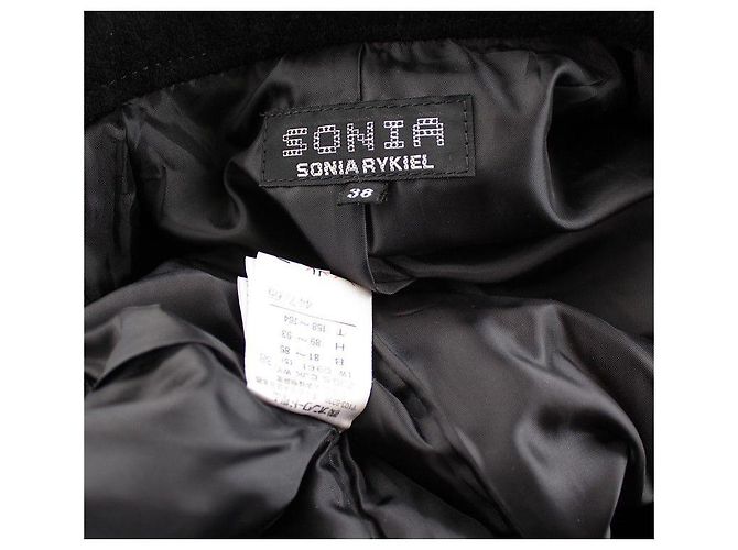 Sonia Rykiel Schwarze gesteppte Wolljacke Sonya Rikel - Ansicht 4