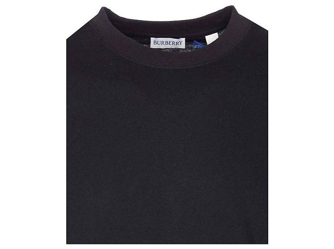 Burberry Check Label Baumwoll-T-Shirt mit kurzen Ärmeln Schwarz - Ansicht 7