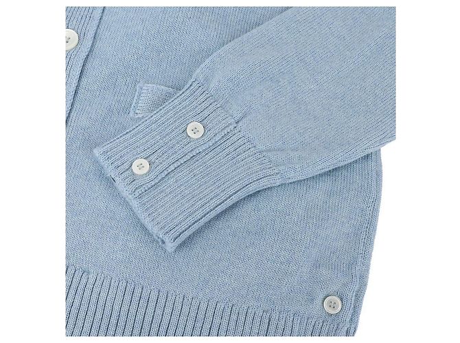 Thom Browne Damen Cardigan aus Wolle Raglan Blau - Ansicht 7