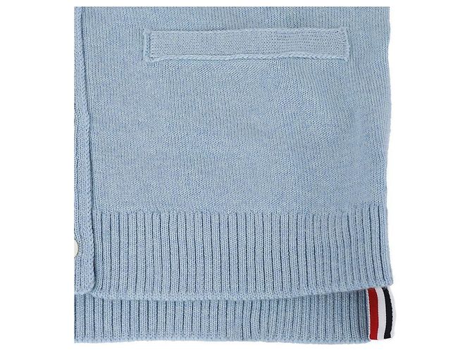 Thom Browne Damen Cardigan aus Wolle Raglan Blau - Ansicht 8
