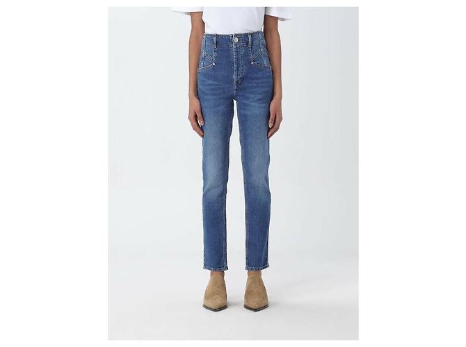 Isabel Marant Slim Denim Hose Blau - Ansicht 4
