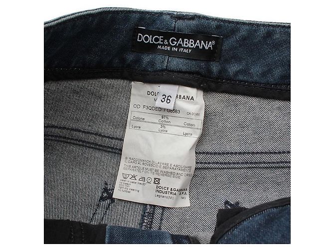 Dolce & Gabbana Pantalones de mezclilla de corte recto Dolce Gabbana Azul - vista 3