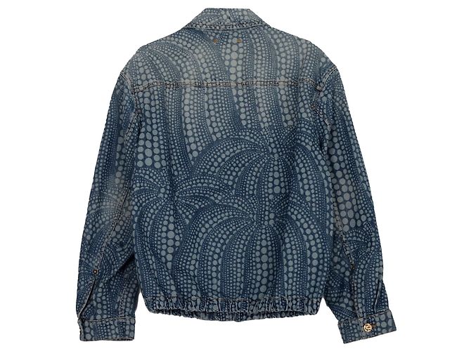 Louis Vuitton Denimjacke der Yayoi Kusama-Kollaboration - Größe Blau - Ansicht 2