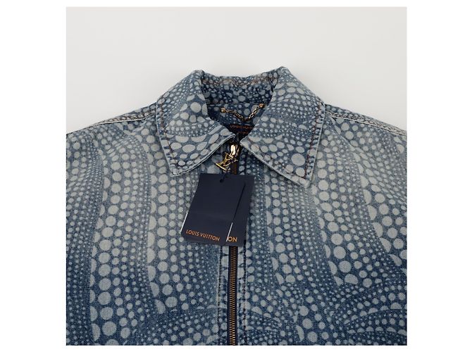 Louis Vuitton Denimjacke der Yayoi Kusama-Kollaboration - Größe Blau - Ansicht 3