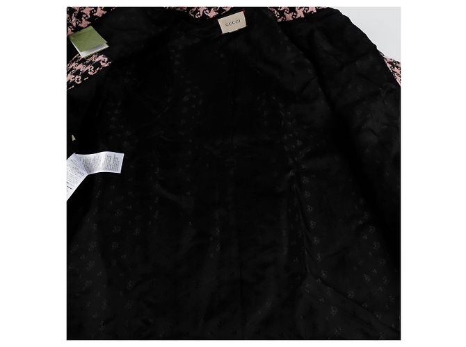 Gucci Houndstooth Check Coat Size Pink - view 10