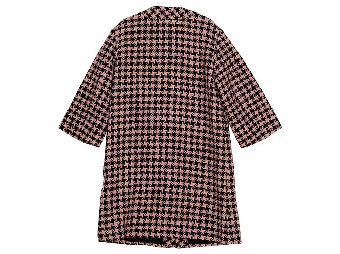 Gucci Houndstooth Check Coat Size Pink - view 2