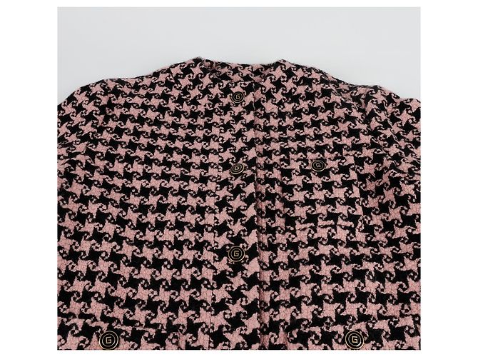 Gucci Houndstooth Check Coat Size Pink - view 4