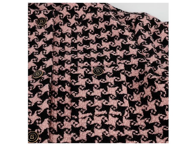 Gucci Houndstooth Check Coat Size Pink - view 5