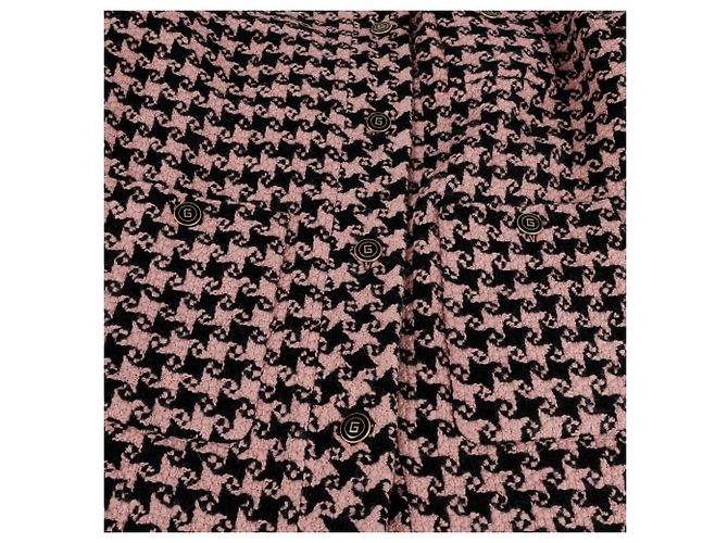 Gucci Houndstooth Check Coat Size Pink - view 6
