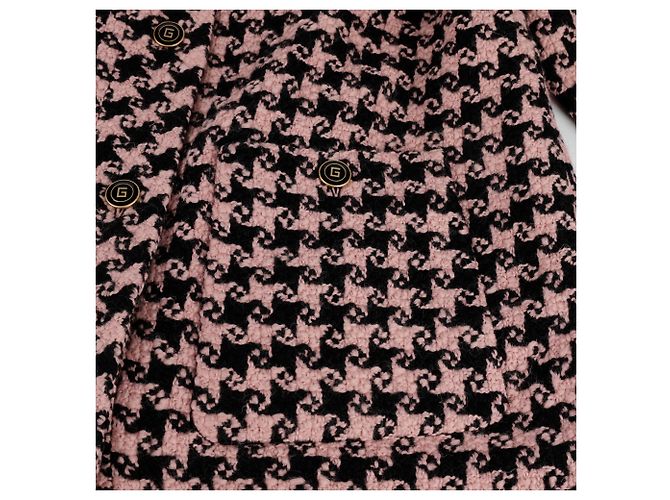 Gucci Houndstooth Check Coat Size Pink - view 7