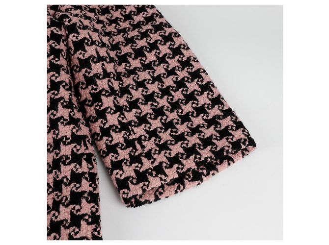 Gucci Houndstooth Check Coat Size Pink - view 8