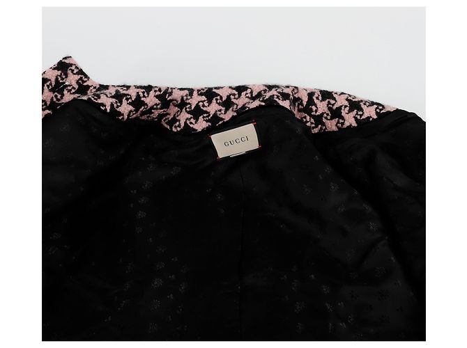 Gucci Houndstooth Check Coat Size Pink - view 9