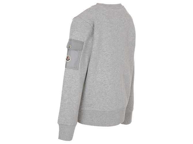 Sweatshirt mit Logo auf der Armtasche Moncler Kids Braun - Ansicht 5