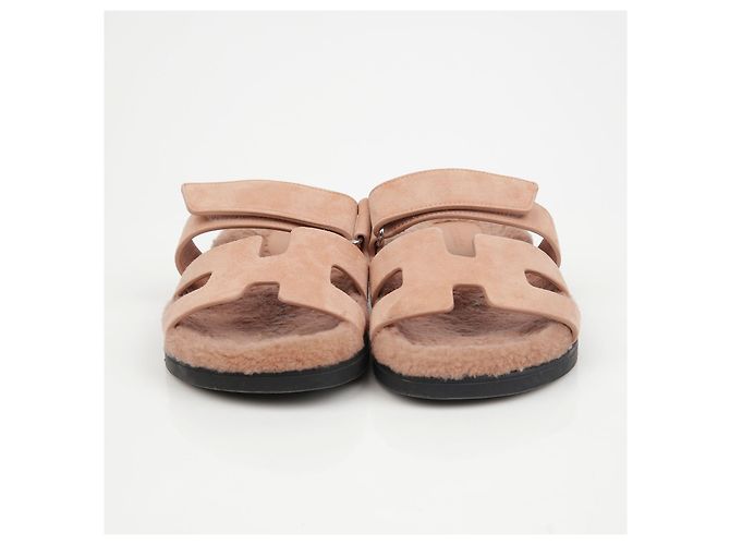 Hermès Sandali in shearling Taglia Rosa - vista 4