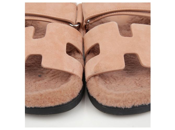 Hermès Sandali in shearling Taglia Rosa - vista 5