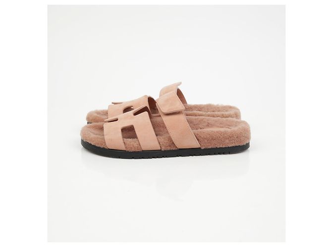 Hermès Sandali in shearling Taglia Rosa - vista 6