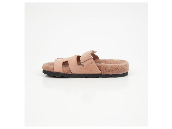 Hermès Sandali in shearling Taglia Rosa - vista 9