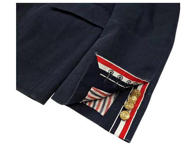 Thom Browne Baumwoll-Twill-Blazerjacke Blau - Ansicht 3