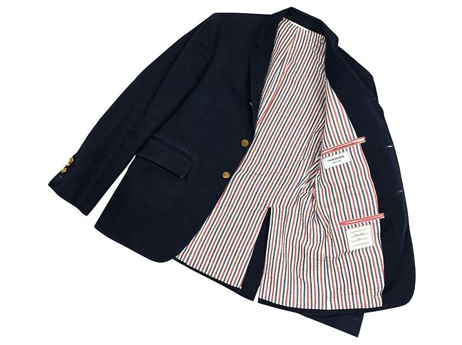 Thom Browne Baumwoll-Twill-Blazerjacke Blau - Ansicht 5