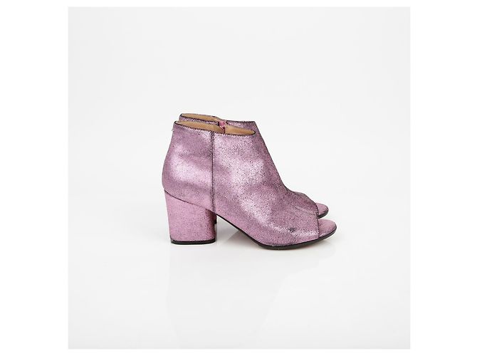 Maison Martin Margiela Offene Zehen Stiefeletten Größe Lila - Ansicht 2