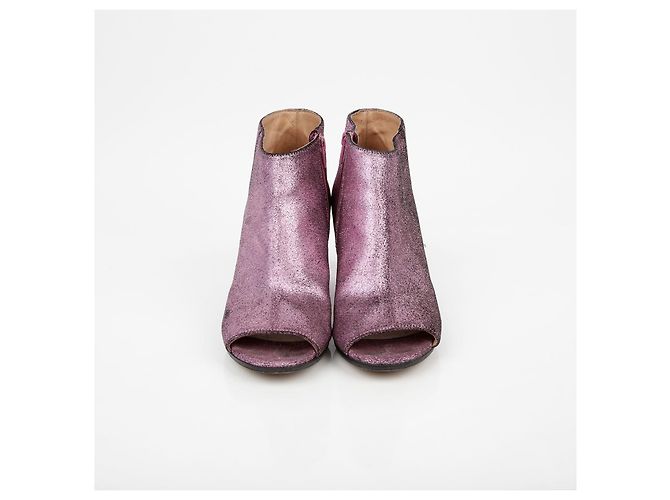 Maison Martin Margiela Offene Zehen Stiefeletten Größe Lila - Ansicht 3