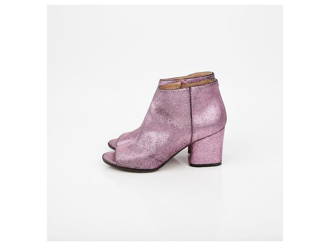 Maison Martin Margiela Offene Zehen Stiefeletten Größe Lila - Ansicht 4
