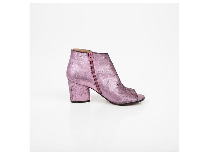 Maison Martin Margiela Offene Zehen Stiefeletten Größe Lila - Ansicht 6