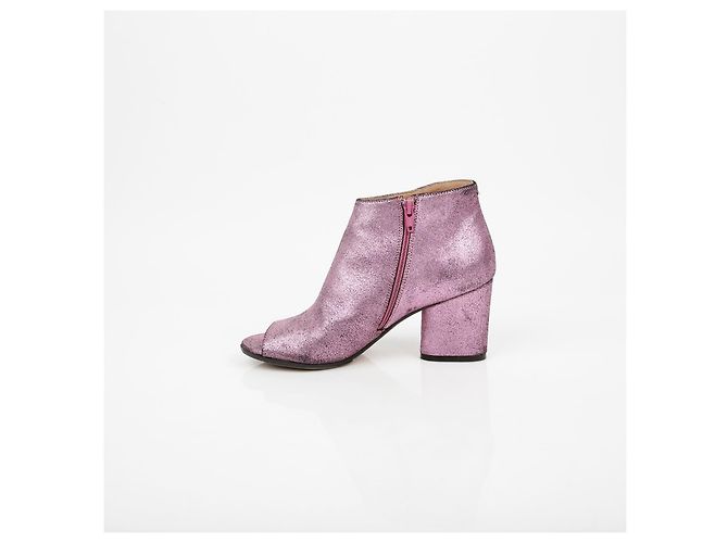 Maison Martin Margiela Offene Zehen Stiefeletten Größe Lila - Ansicht 7