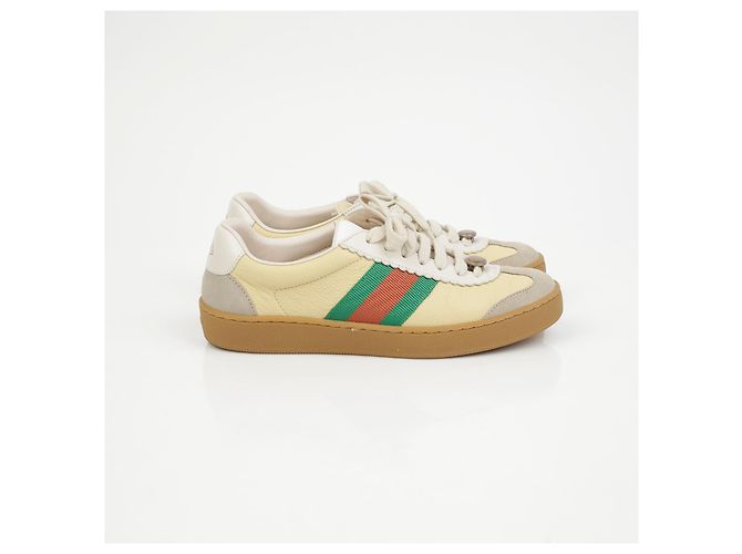 Gucci Sneakers GG Web Detail Giallo - vista 2
