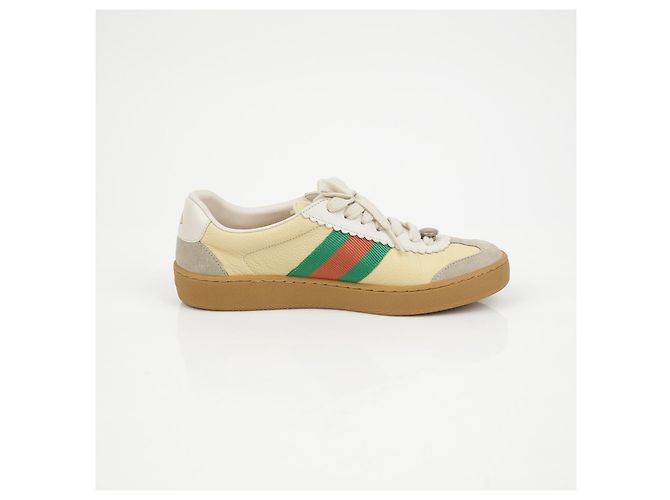 Gucci Sneakers GG Web Detail Giallo - vista 7