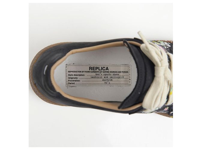 Maison Martin Margiela Deutsche Armee Replica Farbklecks Sneakers Schwarz - Ansicht 10
