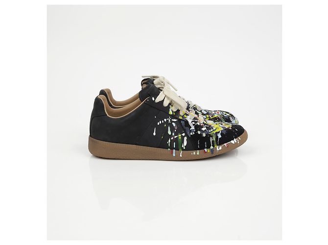 Maison Martin Margiela Deutsche Armee Replica Farbklecks Sneakers Schwarz - Ansicht 2