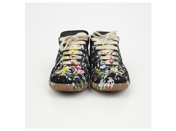 Maison Martin Margiela Deutsche Armee Replica Farbklecks Sneakers Schwarz - Ansicht 3