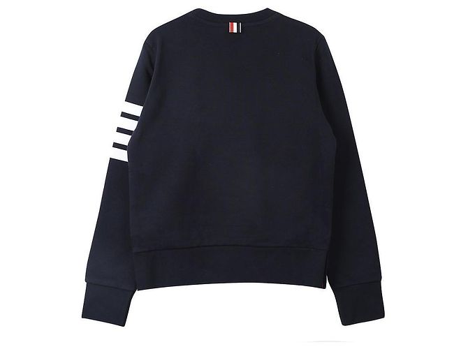 Thom Browne Gestreiftes klassisches Rundhals-T-Shirt Blau - Ansicht 4