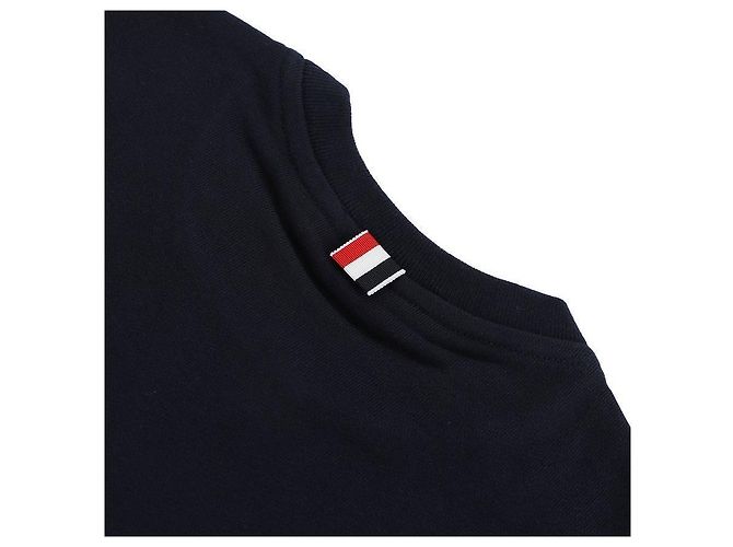 Thom Browne Gestreiftes klassisches Rundhals-T-Shirt Blau - Ansicht 6