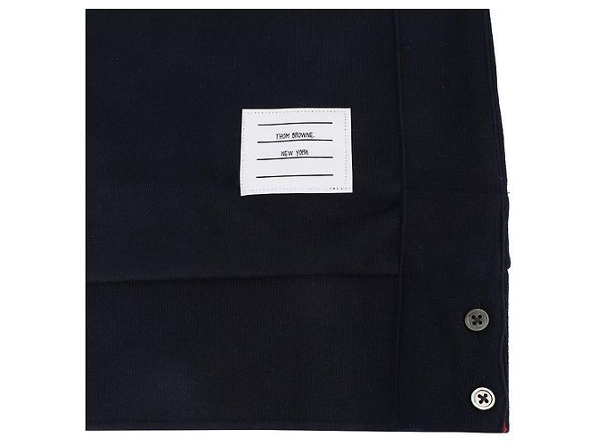Thom Browne Gestreiftes klassisches Rundhals-T-Shirt Blau - Ansicht 9