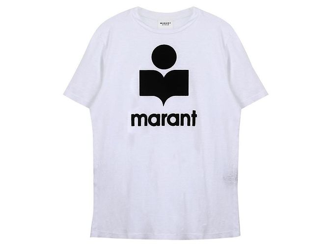 Isabel Marant Logo T-Shirt für Damen Weiß - Ansicht 3