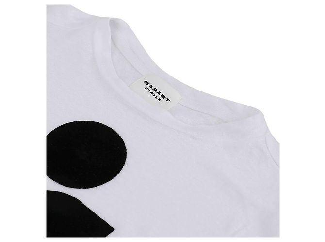 Isabel Marant Logo T-Shirt für Damen Weiß - Ansicht 5