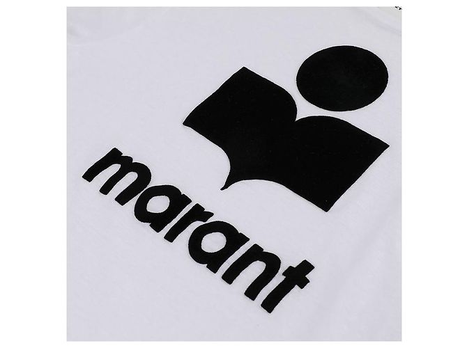 Isabel Marant Logo T-Shirt für Damen Weiß - Ansicht 6