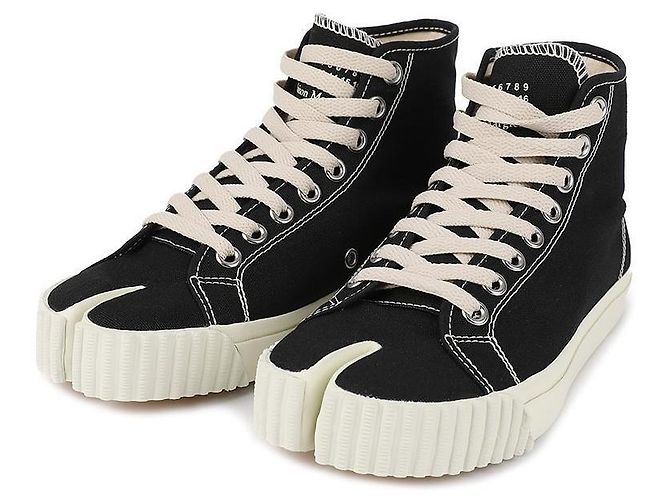 Maison Martin Margiela Sneakers alte Tabi per donne Nero - vista 3