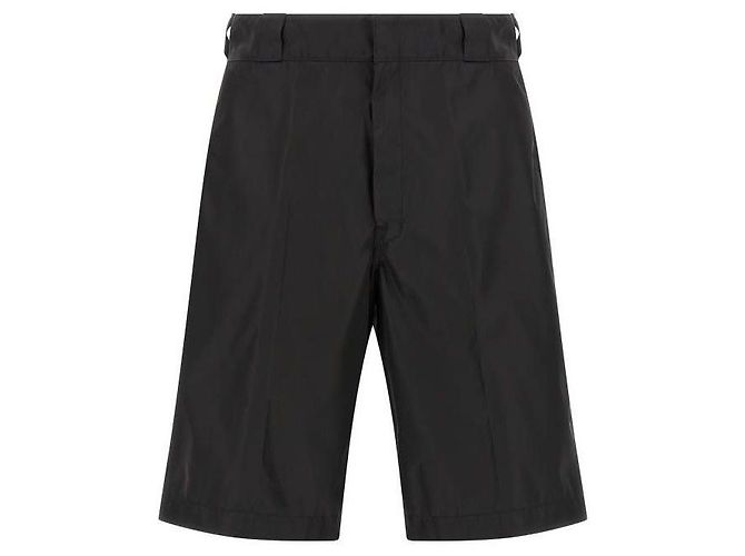Prada Nylon-Bermuda-Hose Schwarz - Ansicht 4