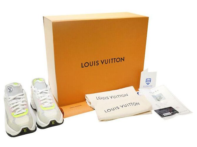 Louis Vuitton Sneakers Run Gray Marrone - vista 8