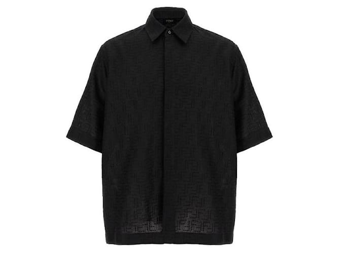 Fendi Leinenhemd Schwarz - Ansicht 4