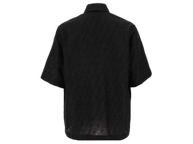 Fendi Leinenhemd Schwarz - Ansicht 5