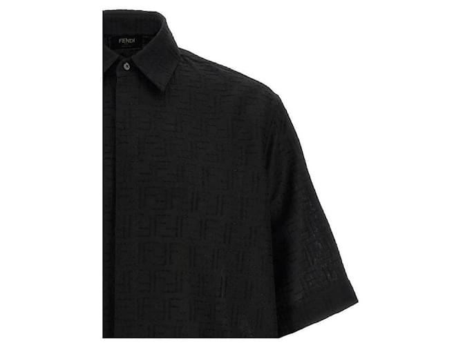 Fendi Leinenhemd Schwarz - Ansicht 6
