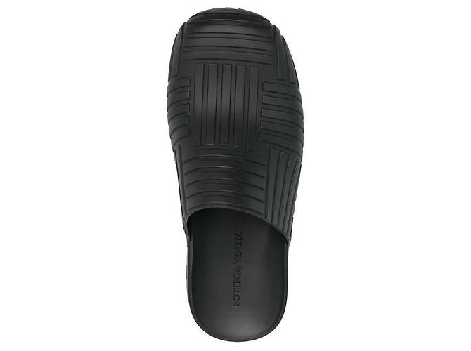 Bottega Veneta Intrecciato Pattern Rubber Clog Black - view 5